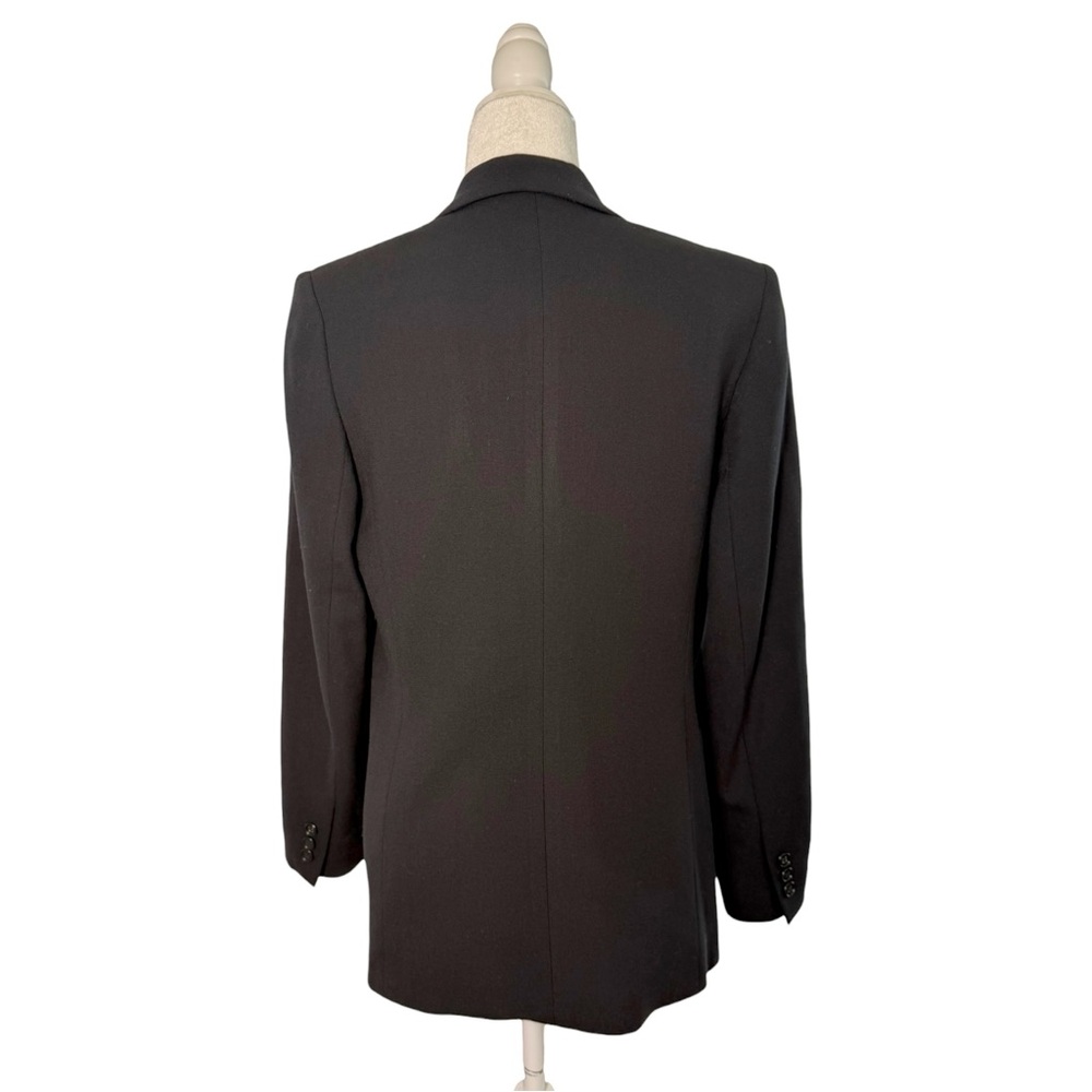 Vintage Saks Fifth Avenue Folio Double Breasted Wool Black Blazer Women’s 10 - Picture 5 of 11
